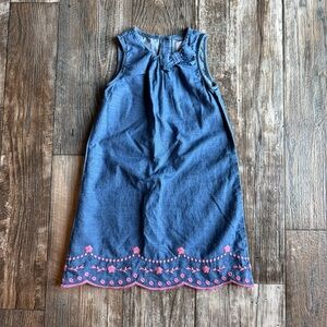 Crown & Ivy Kids Denim Dress Size 4 — 100% Cotton - Very Cute & Lightweight